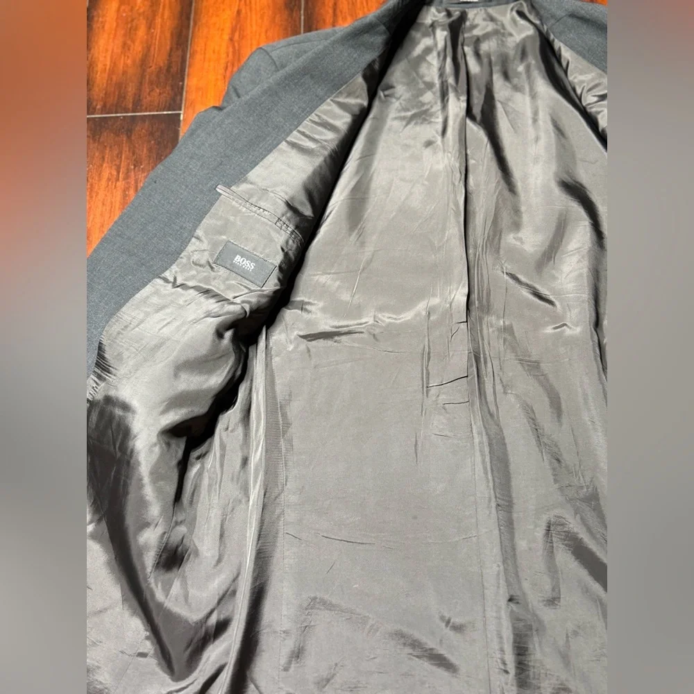 Hugo Boss Stretch Einstein Octo Sport Coat Gray Wool Jacket Men’s Blazer 40 L
